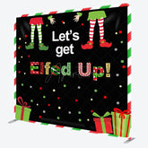 Aperturee - Aperturee Get Elfed Up Christmas Party Fabric Event Backdrop